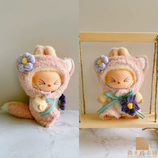 Labubu Monkey Cute Set - Fluffy Primate Costume for Gen1/2 Have a Seat Dolls