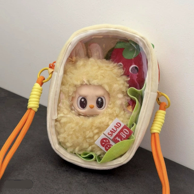 Handmade Tempura Shrimp Outfit for 17CM Labubu - Standard Body Cotton Doll Clothing Set