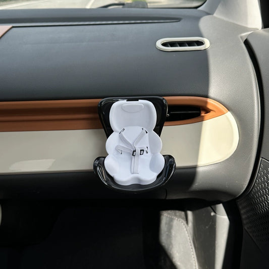 Labubu-Compatible Car Safety Seat, Dashboard Ornament & Air Vent Clip Set