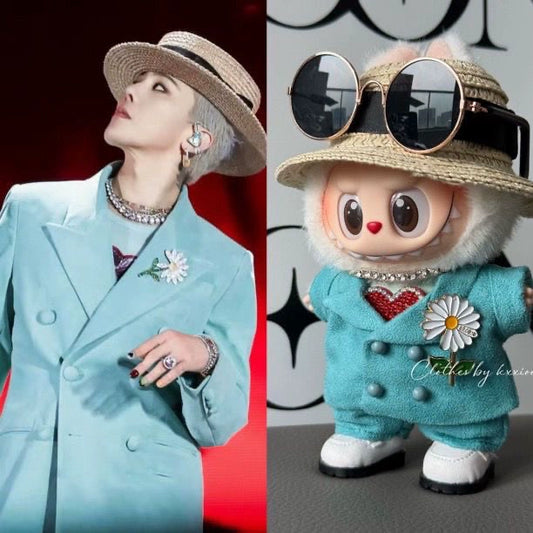 Pop Mart Labubu x G-Dragon High-End Custom Collection | 17cm Vinyl Keychain Outfits for Gen 1-3