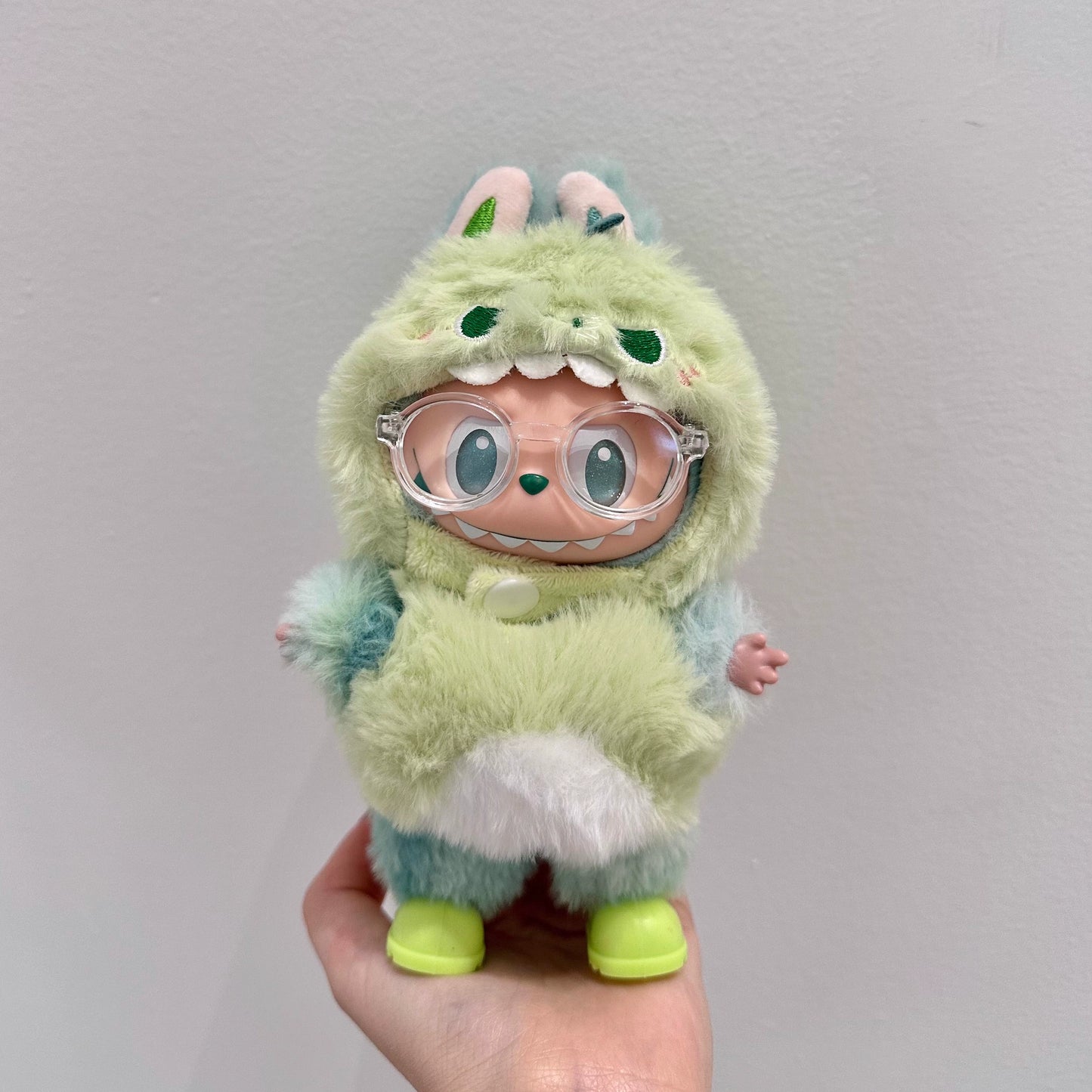 Labubu Generation 3.0 'Big into Energy' Series Green 3D Dinosaur Outfit - Complete Costume for Vinyl Figures, Compatible with 1st/2nd/3rd Gen Dolls