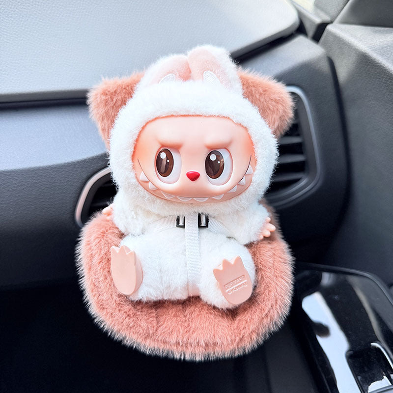 LABUBU Safety Seat | Charm Accessory for Car & Sofa | Aromatherapy Ornament Decor