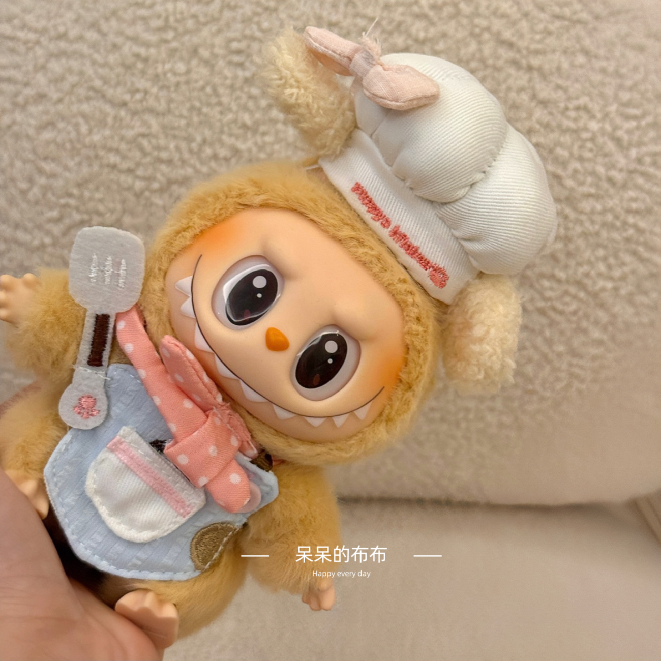 POP MART Labubu Doll Clothes - Cute Little Chef Outfit Set for Gen 1/2/3 15cm Figures (No Doll Included) | Cartoon Cook Costume