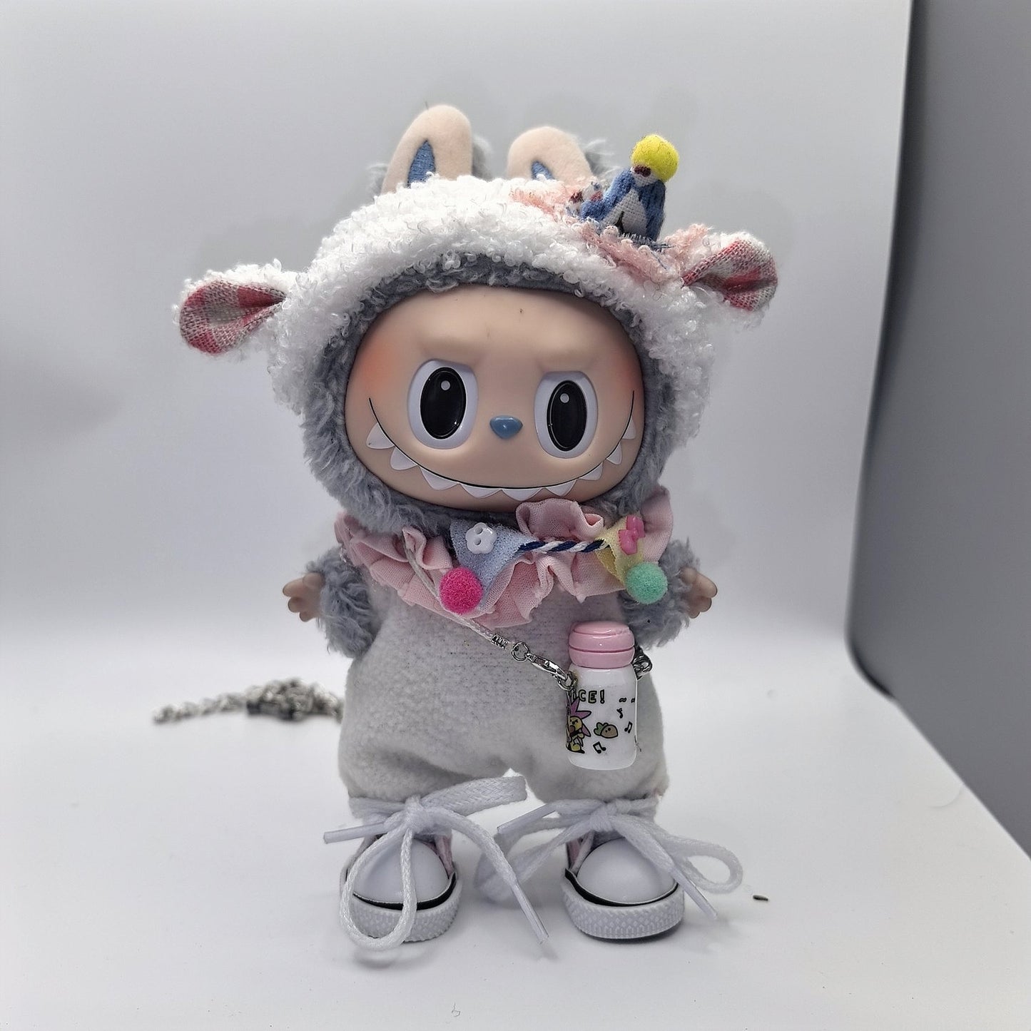 Labubu Series 1/2 Macaron Outfit - Cute Birthday Sheep Clothes for Sitting Doll