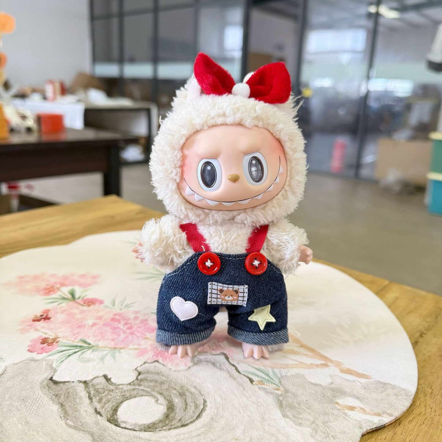 Labubu Outfit Set - Bear Overalls Clothes for Series 1/2 Blind Box Doll Change Costume