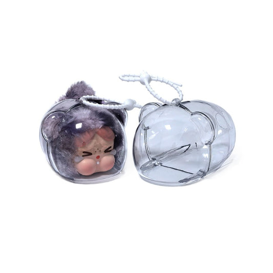 CRYBABY Leopard & Cat Series - Clear Vinyl Protective Case for Emotional Doll Display
