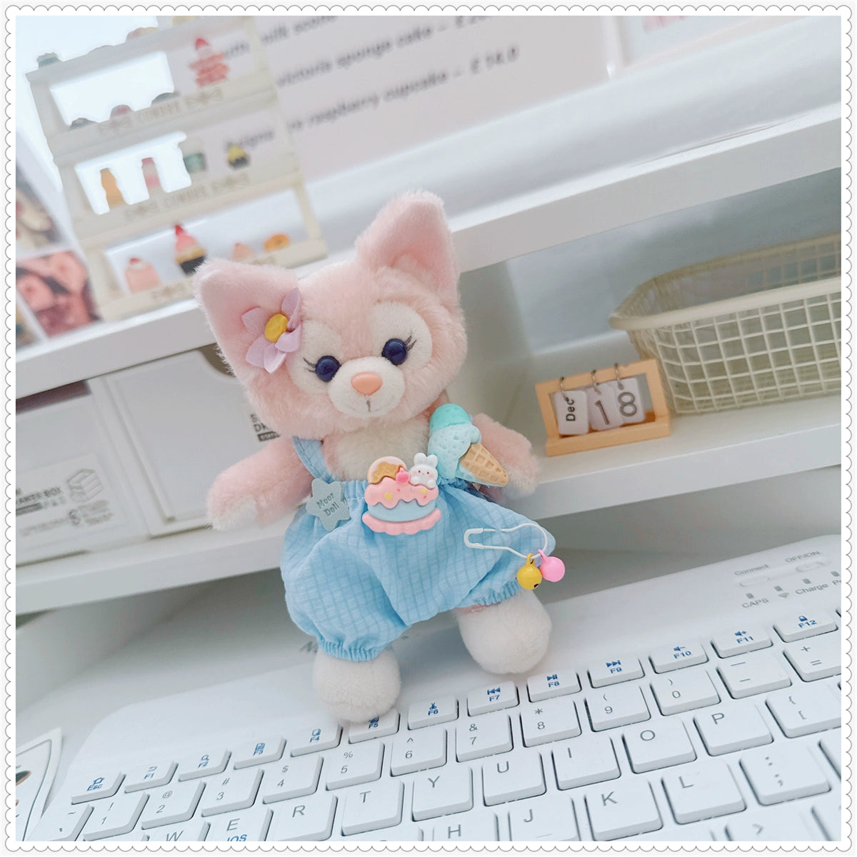 Labubu LinaBell StellaLou Outfit - Ice Cream Overalls Change Clothes for Keychain Doll