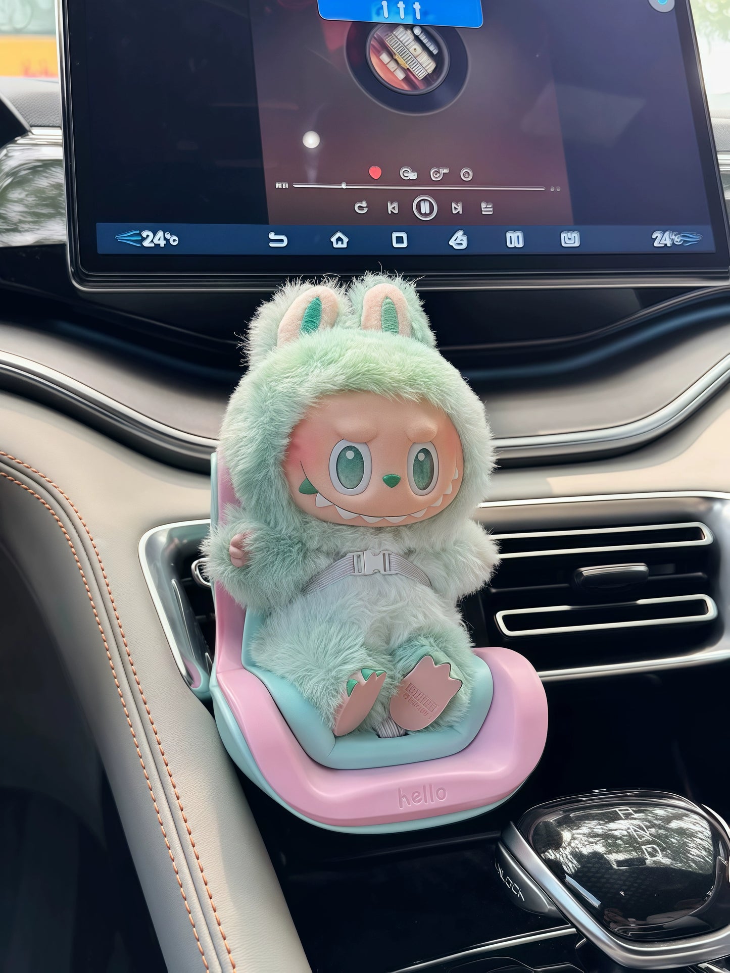 Labubu Sitting Party Car Vent Clip - Series 1/2/3 Air Freshener Decor for Vehicle
