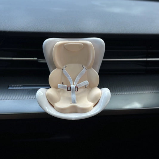 Labubu-Compatible Car Safety Seat, Dashboard Ornament & Air Vent Clip Set