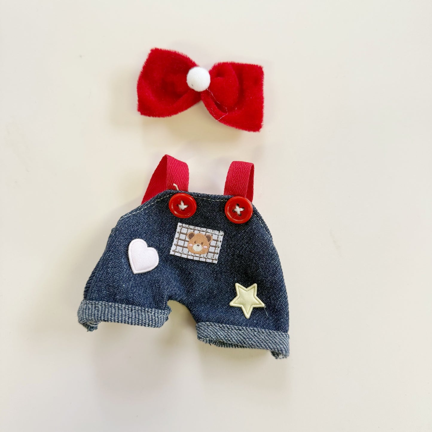 Labubu Outfit Set - Bear Overalls Clothes for Series 1/2 Blind Box Doll Change Costume