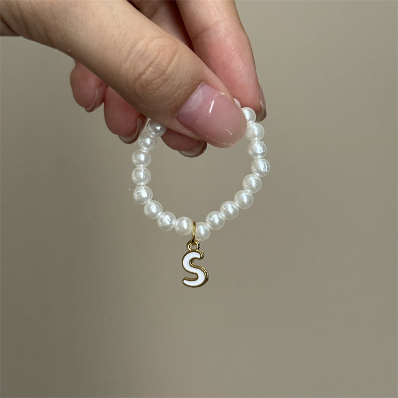 10.5cm Labubu 4th Gen Blind Box Mini Keychain Charms | 26-Letter Alphabet Pearl Necklace Accessory Set | Replacement Clothes Accessories for Collectible Vinyl/Plastic Dolls