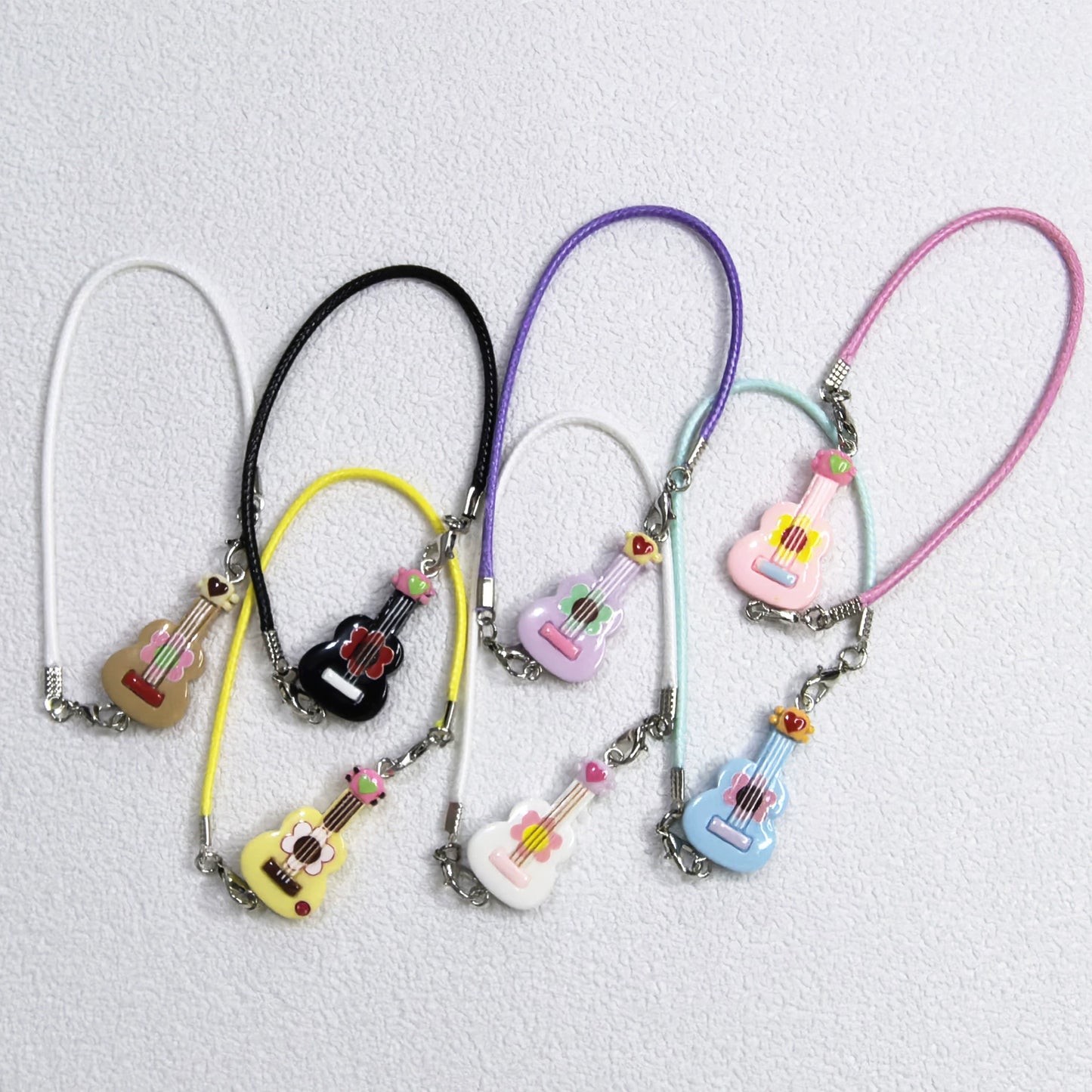 Dollhouse Miniature Small Guitar Model Pendant | Labubu Neck-Worn Cute Cartoon Doll Accessory