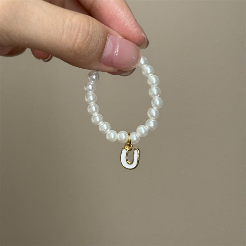 10.5cm Labubu 4th Gen Blind Box Mini Keychain Charms | 26-Letter Alphabet Pearl Necklace Accessory Set | Replacement Clothes Accessories for Collectible Vinyl/Plastic Dolls