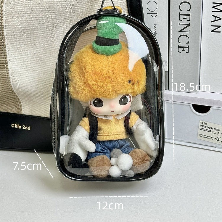 POP MART DIMOO Case - 18cm Dustproof Carrier for Vinyl & Cotton Doll