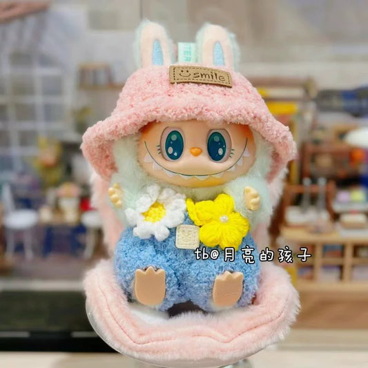 Hand-Crocheted Labubu Outfit - for 17cm Sitting Party Series 2 Vinyl Doll Clothes