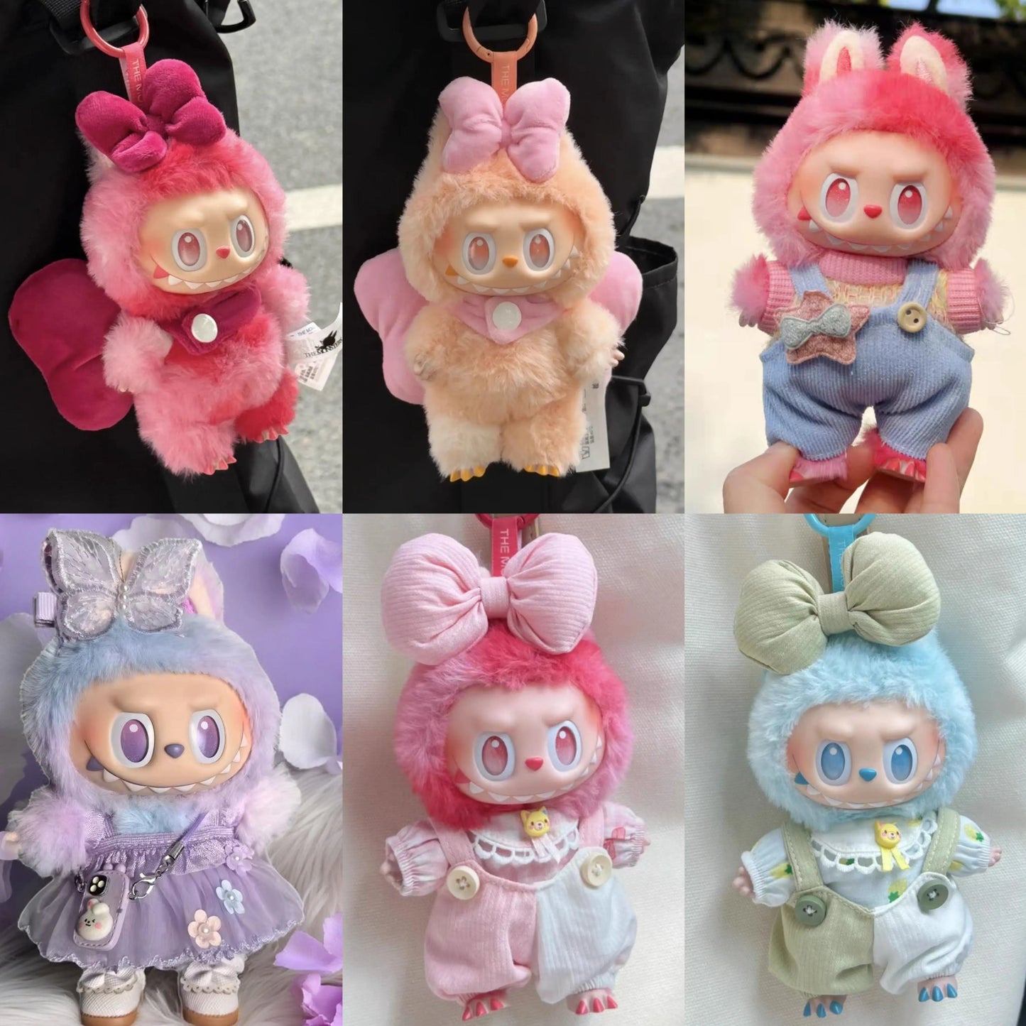POPMART Big into Energy Series 3 Labubu Vinyl Doll Clothes | Overalls & Dress Outfits (Clothes Only)