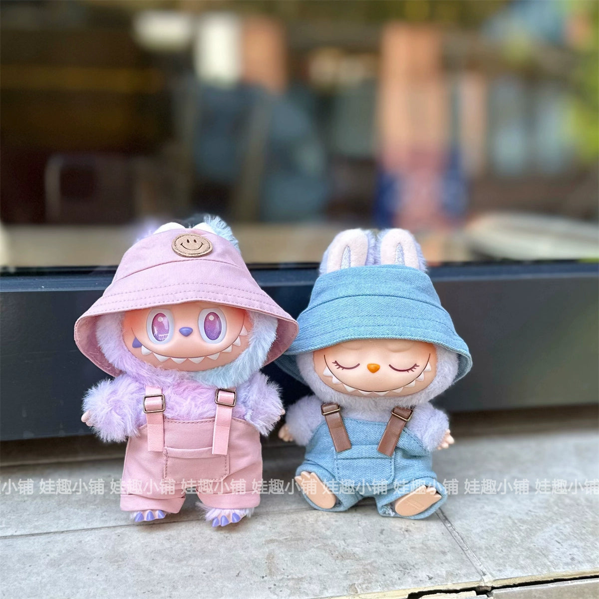 15-17cm Labubu Overalls Outfit - Series 1/2/3 Blind Box Keychain Change Clothes