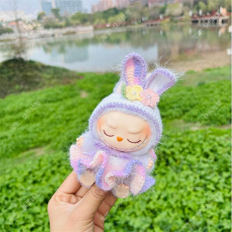Doll Clothes for Labubu 3-piece Set Colorful Hat Clothing Handbag Dolls Outfits