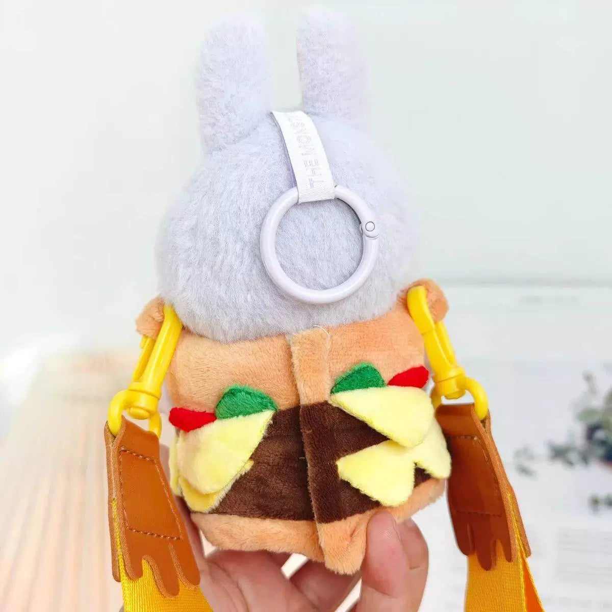 NEW 2025 POP MART Labubu Doll Clothes - Hamburger Takeout Bag Outfit for 17cm Vinyl Figures (Clothes Only) | Crossbody Purse Style