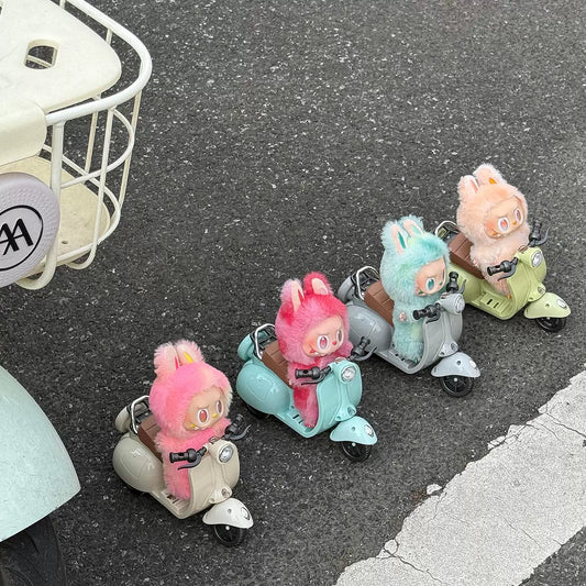 POP MART Labubu Movable Motorcycle - Cool Bike Accessory for 17cm Vinyl Figures (No Battery/Doll Included) | Blind Box Display Prop