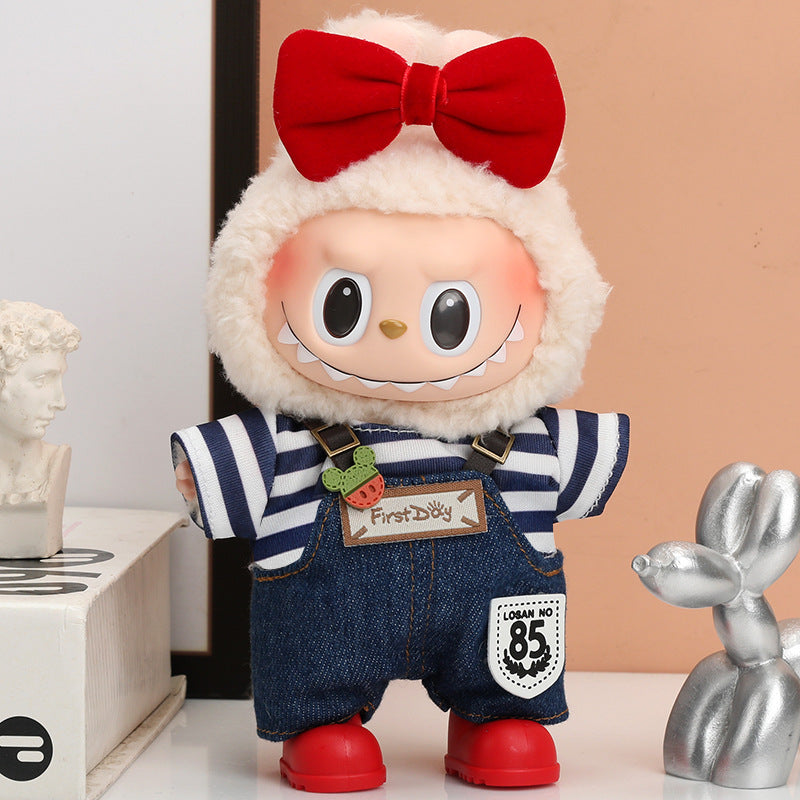 17cm Labubu Coca-Cola Outfit - Series 1/2/3 Vinyl Figure Clothes for Keychain Doll