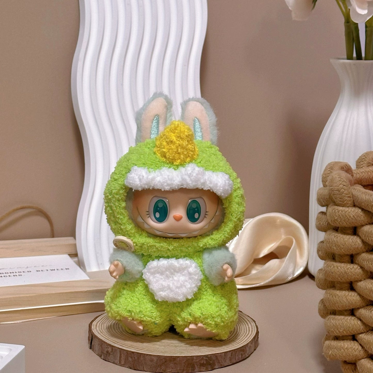 POP MART Labubu Doll Clothes - Dinosaur Costume Set for Sitting/Standing Gen 1/2/3 Vinyl Figures 17cm (No Doll Included)