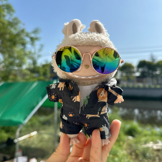 17cm Labubu Keychain Outfit - Cute Clothes Set for Blind Box Doll Change Fashion