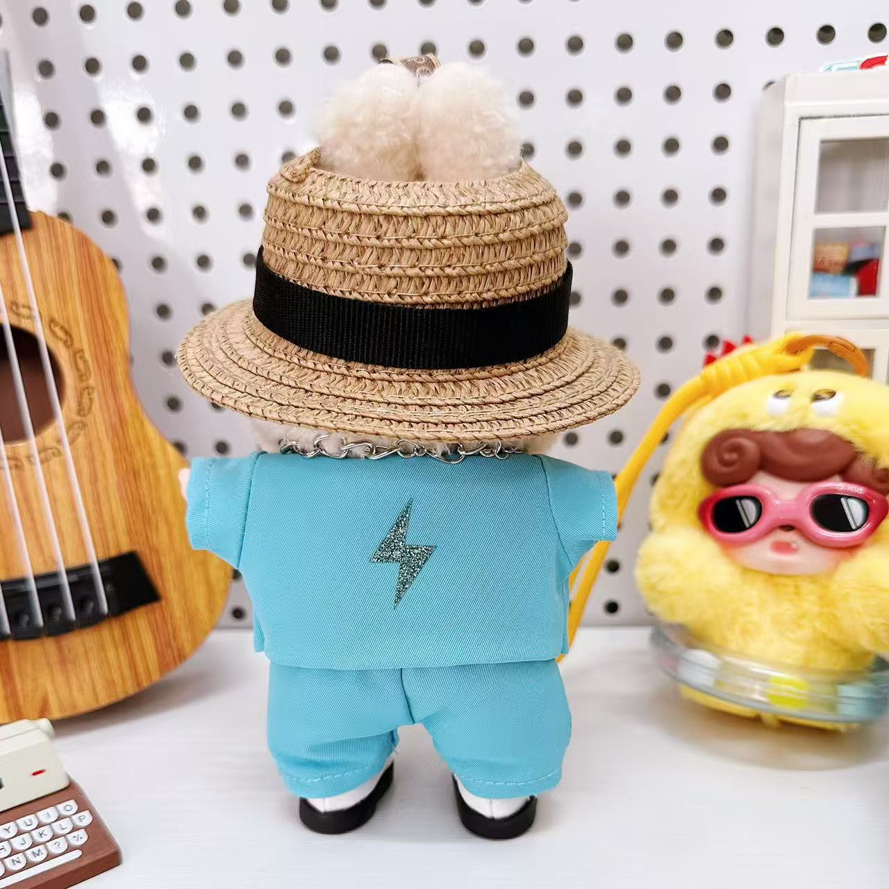 Labubu G-Dragon Inspired Suit - 17cm Formal Tuxedo for Gen2/3 Vinyl Dolls (K-pop Star Outfit)