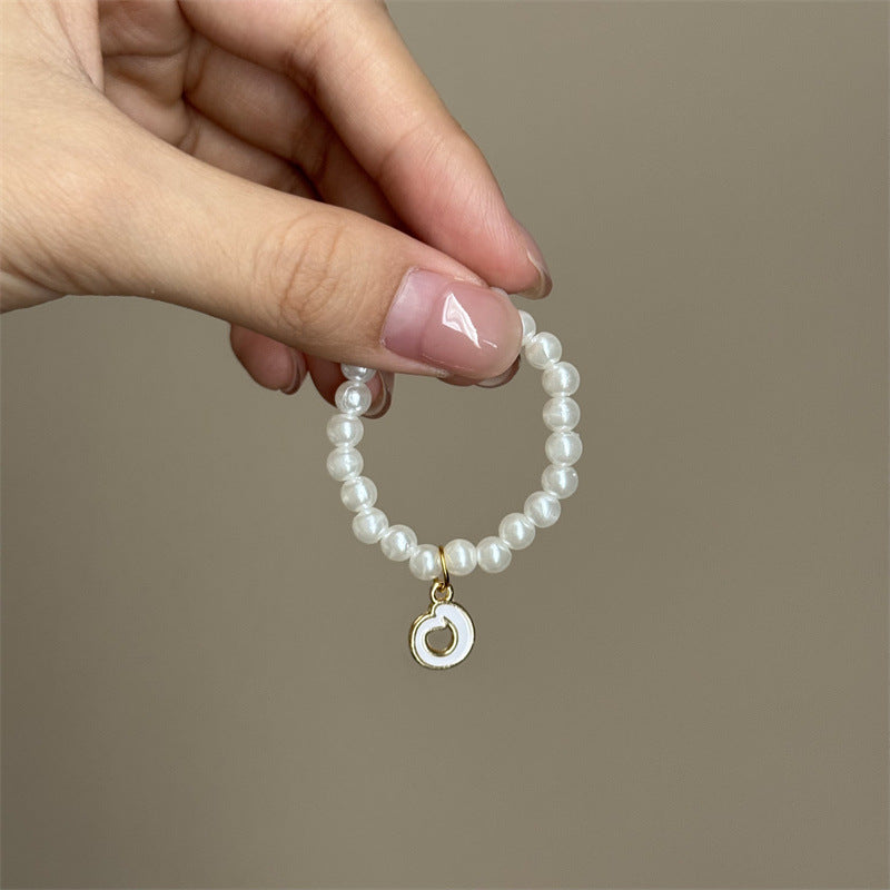 10.5cm Labubu 4th Gen Blind Box Mini Keychain Charms | 26-Letter Alphabet Pearl Necklace Accessory Set | Replacement Clothes Accessories for Collectible Vinyl/Plastic Dolls