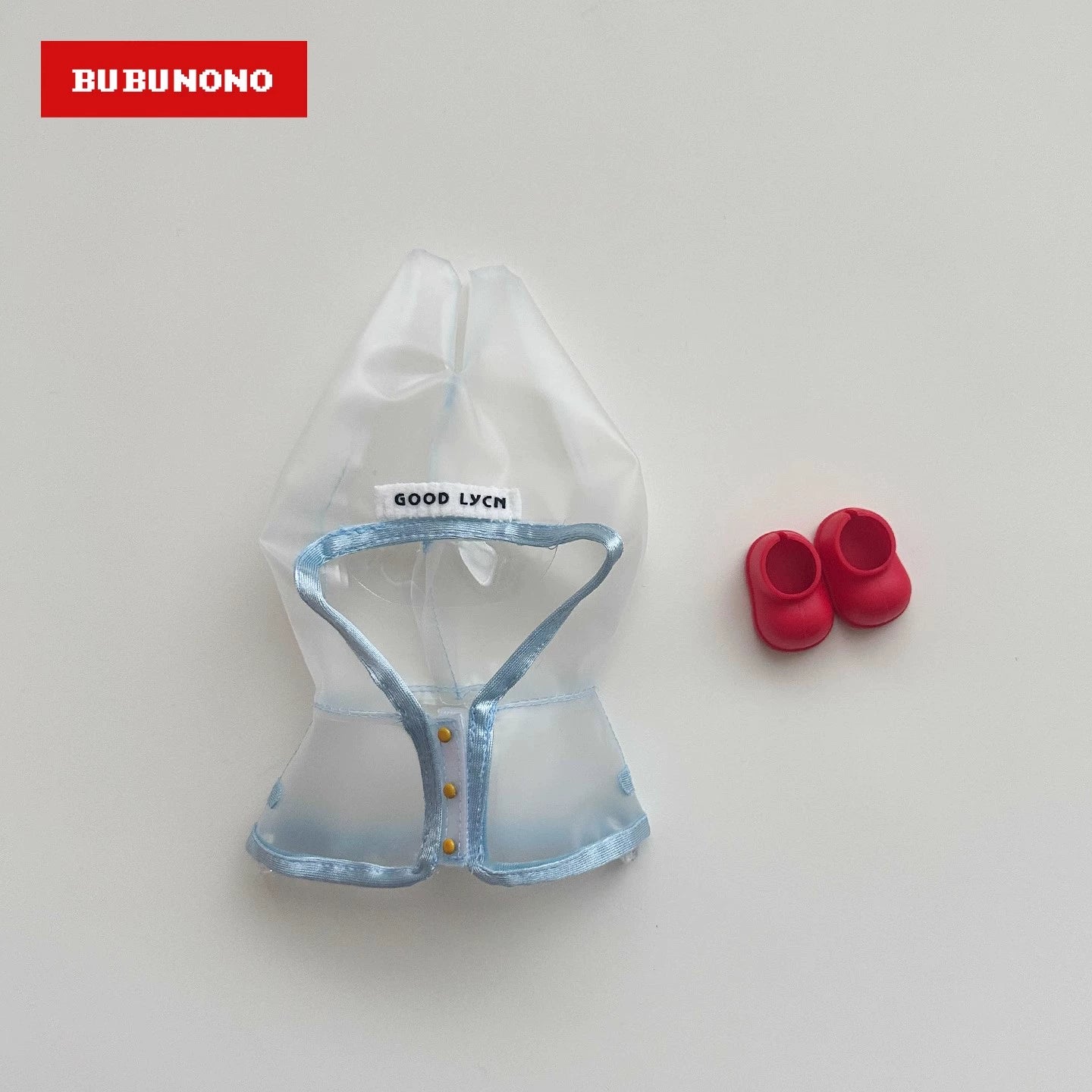 Labubu Raincoat - Trendy Clear Outerwear for 17cm Doll Collectibles