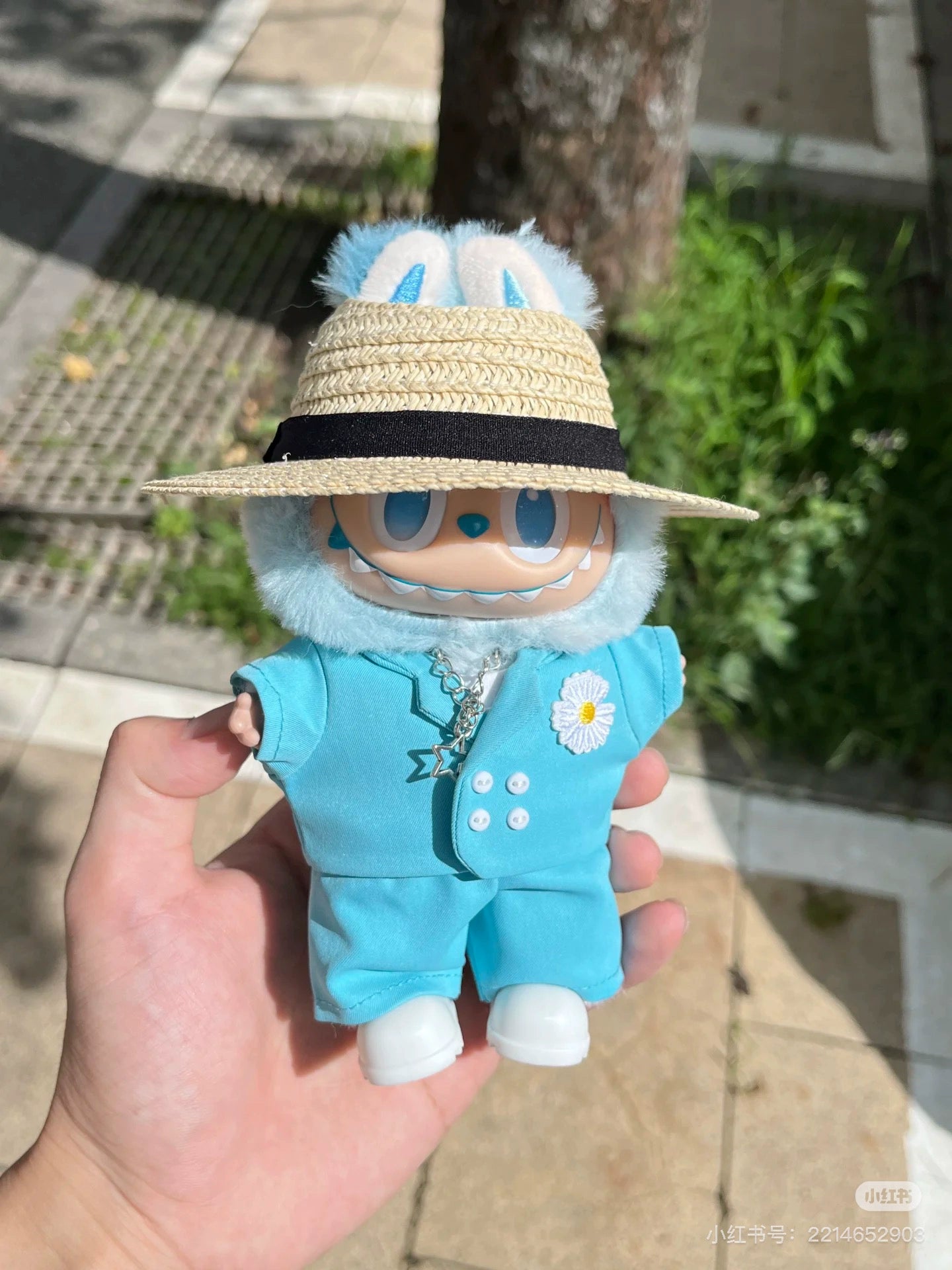 **(Doll Clothes Only) Labubu x GD (G-Dragon) Replica Outfit | 15/17cm Universal Fit for Gen 1-3 Vinyl Dolls**