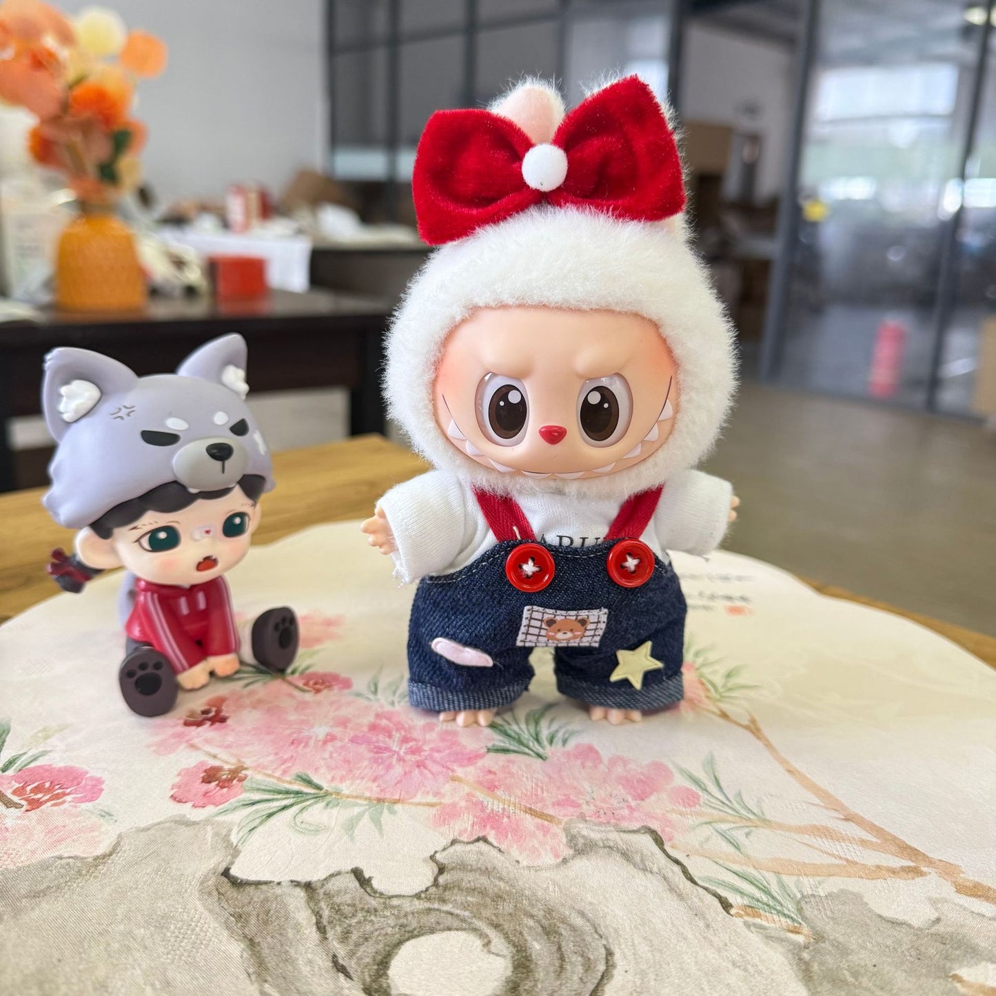 Labubu Outfit Set - Bear Overalls Clothes for Series 1/2 Blind Box Doll Change Costume