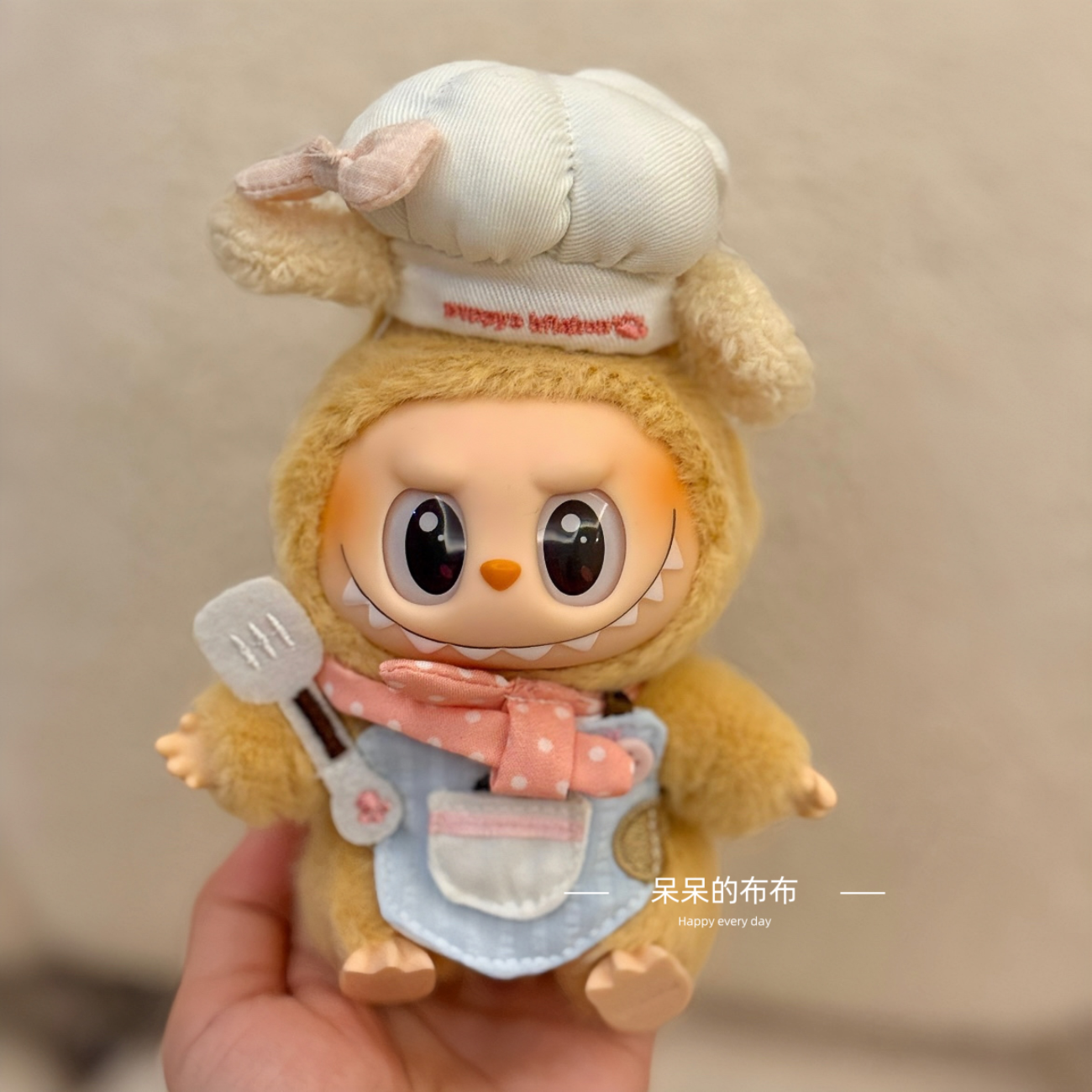 POP MART Labubu Doll Clothes - Cute Little Chef Outfit Set for Gen 1/2/3 15cm Figures (No Doll Included) | Cartoon Cook Costume