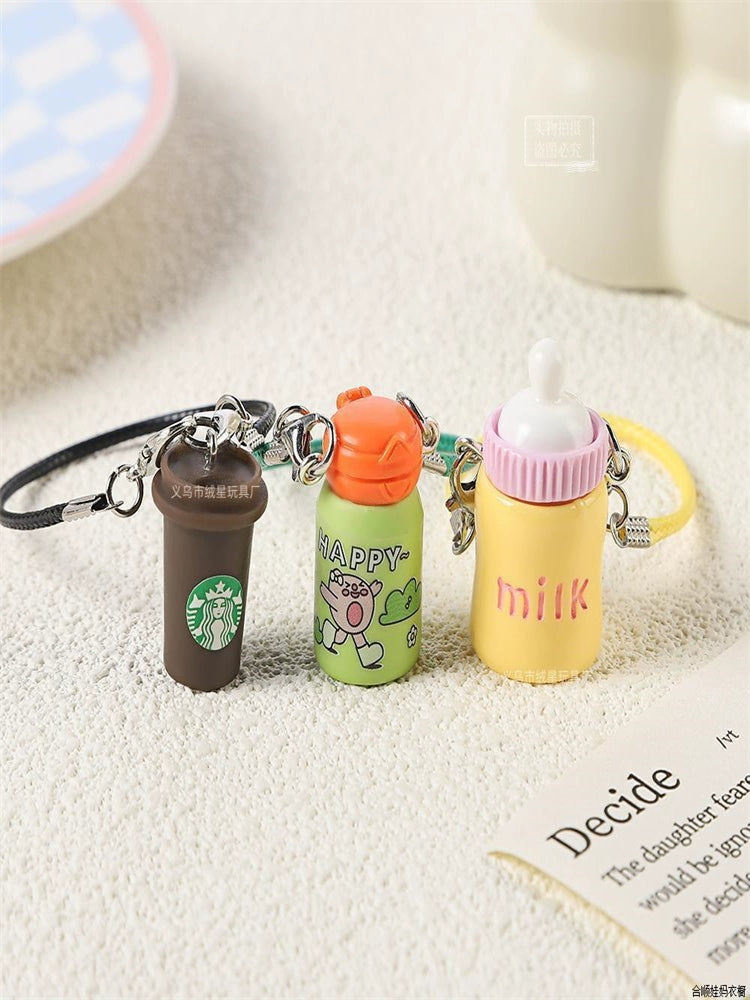 Mini Toy | 10cm Doll Mini Cup, Insulated Cup & Cute Water Bottle Charm | Labubu Doll Accessories
