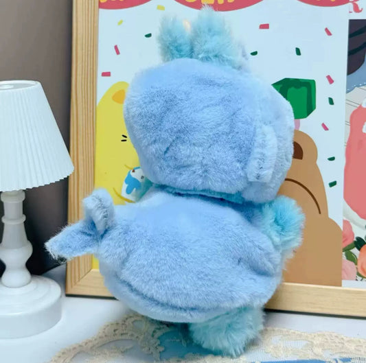 Labubu 2nd Gen Sit Series Plush Shark Outfit - Macaron Style Vinyl Doll Clothes