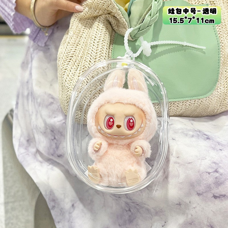 POP MART DIMOO Case - 18cm Dustproof Carrier for Vinyl & Cotton Doll