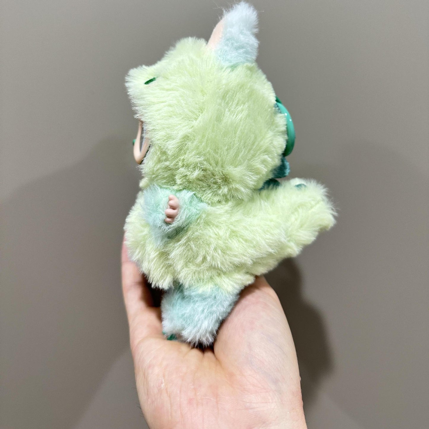 Handmade Labubu Dinosaur Outfit - Green Costume for Plush Keychain Vinyl Doll Clothes