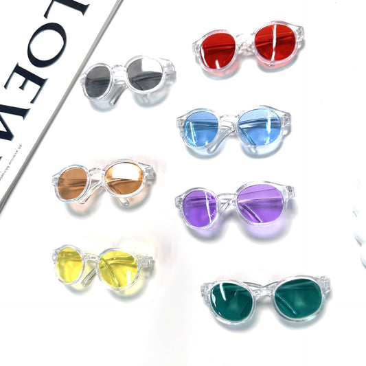 Labubu 17cm & 6.5cm Cotton Doll Glasses | Mini Changeable Acrylic Lens Eyewear Accessories