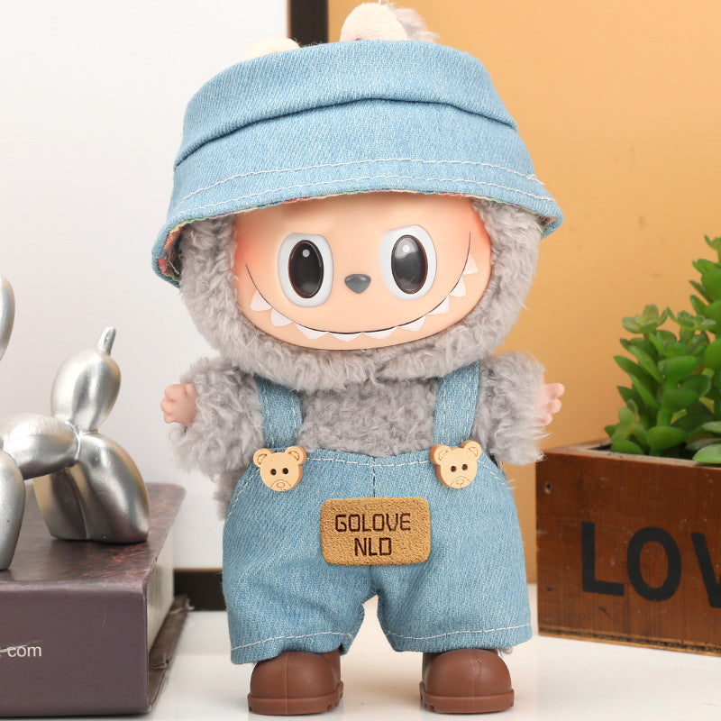 17cm Labubu Coca-Cola Outfit - Series 1/2/3 Vinyl Figure Clothes for Keychain Doll
