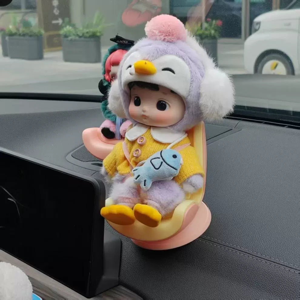 POP MART Labubu Car Air Vent Clip Holder - Secure Mount for 17cm Vinyl Figures | Dashboard/Seat Decor (No Doll)
