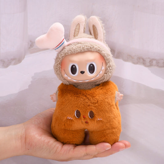 17cm Labubu Handmade 3D Bread Bear Set | Doll Clothes for Keychain Charms