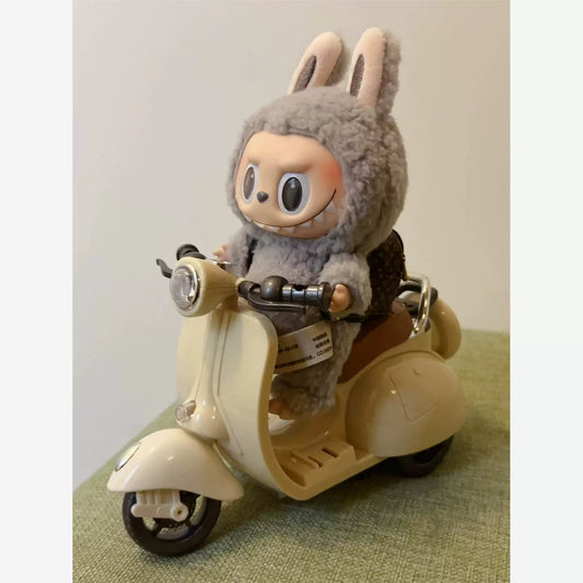 POP MART Labubu Miniature Accessory - Beige Electric Scooter for 17cm Figures (No Battery/Doll Included) | Display Prop