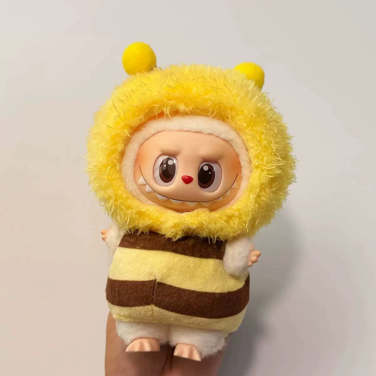 17cm Labubu Bee Outfit Set for 1st/2nd/3rd Gen Vinyl Keychain Doll Clothes