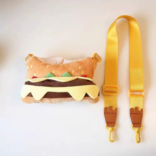 NEW 2025 POP MART Labubu Doll Clothes - Hamburger Takeout Bag Outfit for 17cm Vinyl Figures (Clothes Only) | Crossbody Purse Style