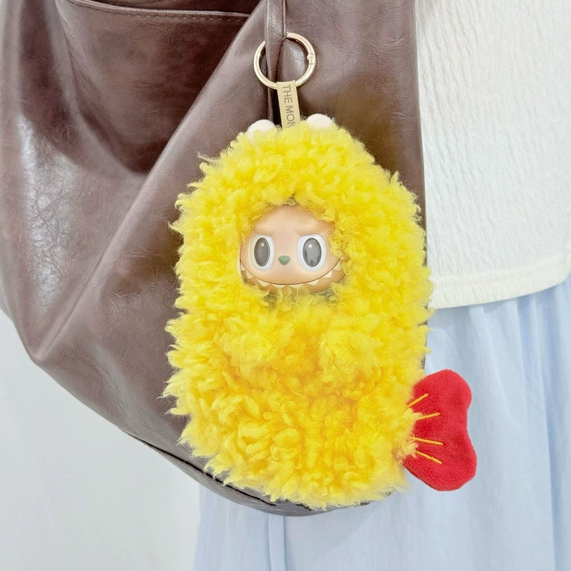 Handmade Tempura Shrimp Outfit for 17CM Labubu - Standard Body Cotton Doll Clothing Set