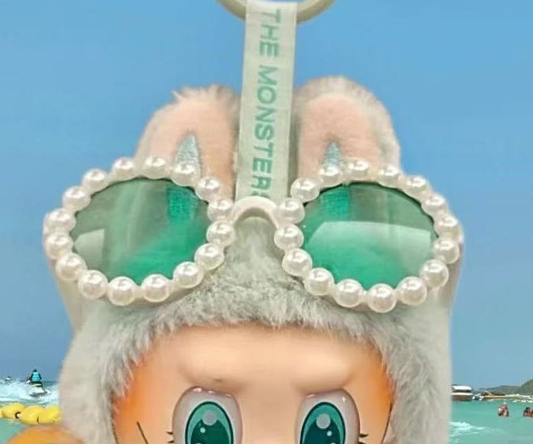 LABUBU Seaside Beach Cute & Super Adorable Doll Outfits & Accessories | Summer Surfing Inflatable Ring, Bikini, Pearl Glasses & Vacation Accessories