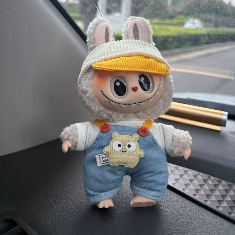 17cm Labubu Outfit Set - Clothes for Series 1/2 Plush Keychain Vinyl Doll Fashion