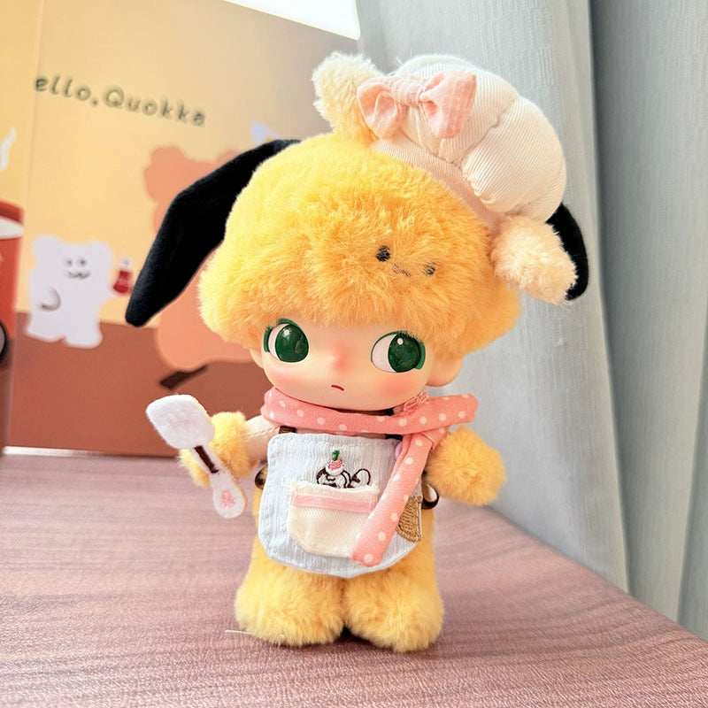 DIMOO Vinyl Doll Outfit - Star Overalls Set for Cute Plush Keychain Clothes Change