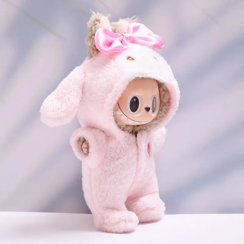 NEW Labubu 17cm Melody Outfit - Pink Onesie Fits Gen1/2 (No Doll)