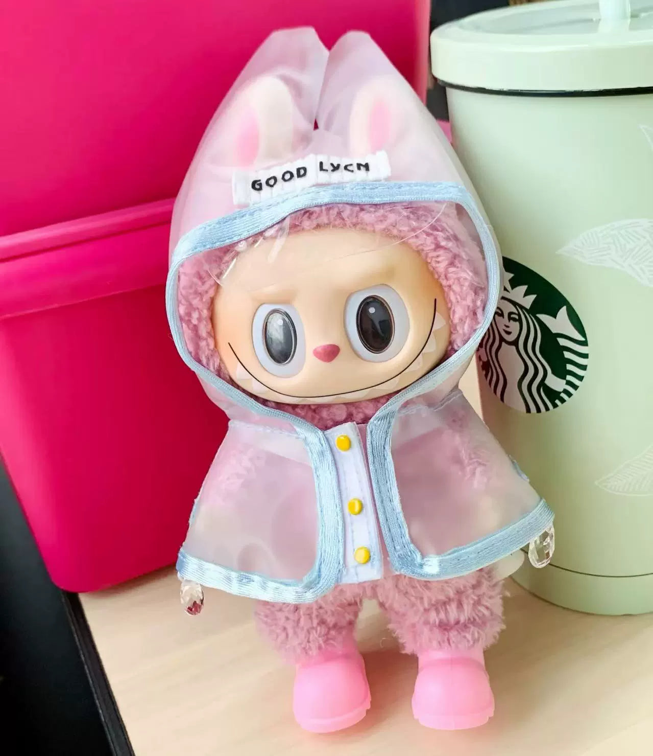 Labubu Series 1/2/3 Raincoat Outfit - Waterproof Doll Clothes for Vinyl Figures (No Doll/Shoes)